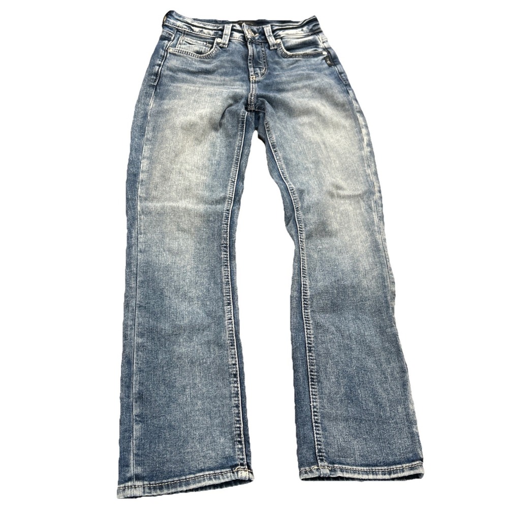 Silver Jeans Co Suki Capri Jeans Juniors 25x23.5 Mid Rise Denim L43916EPX224
